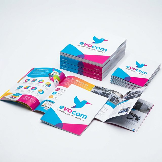 Brochure dos carré collé